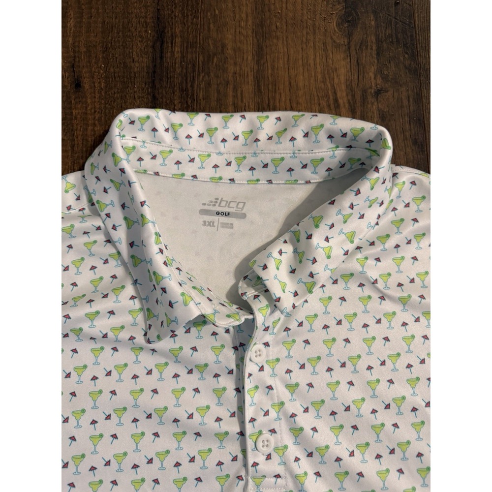 BCG Polo Golf Shirt Athletic Golf Martini Logo Men's 3XL Dri-fit